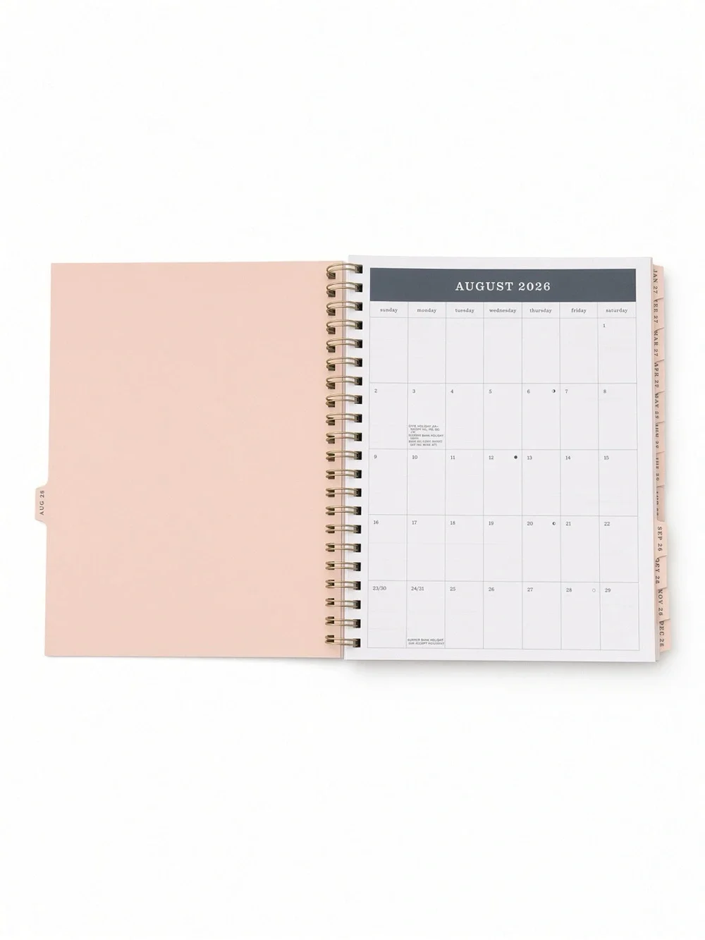 MUSE “Grand Plans” 17 Month Planner 2026-2027 Pink Coquette Croissant NWT
